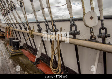 Das wichtigste Exponat, das Tall Ship.at Riverside Museum Stockfoto