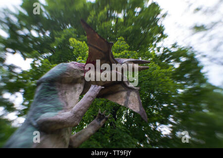 UNITED STATES - Mai 17, 2015: Dinosaurier Land in der Nähe der Front Royal in den nördlichen Shenandoah Valley hat geöffnet seit 50 Jahren. Diese Attraktion am Straßenrand fe Stockfoto