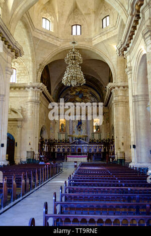 Interieur von La Catedral de la Virgen, Maria de la Concepcion Inmaculada de Habana Stockfoto