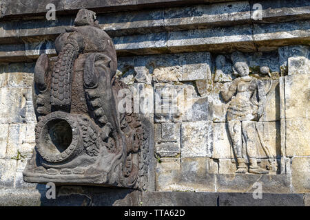 Borobudur, Zentraljava, Indonesien. 7. Mai, 2019. Die 9.-Jahrhundert Buddhistische Tempel Borobudur Verbindungen, UNESCO-Weltkulturerbe, Central Java. Stockfoto