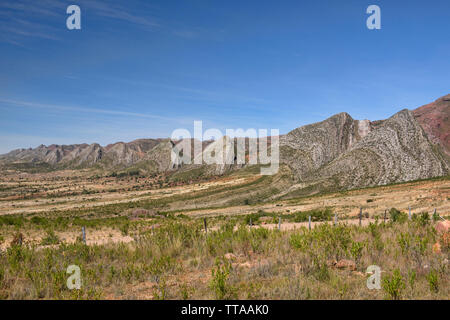 Die bunten Siete Vueltas Berge in Torotoro Nationalpark, Torotoro, Bolivien Stockfoto