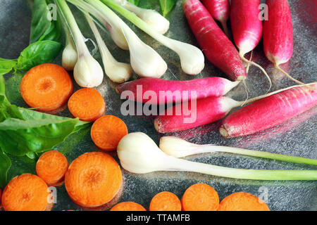 Frisches Gemüse zu essen Fach, Nahaufnahme Stockfoto