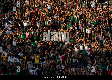 Pasadena, USA. 15 Juni, 2019. Über 65.000 Fans kamen aus Mexiko vs Kuba für den CONCACAF Gold Cup in den Rose Bowl zu sehen. Credit: Ben Nichols/Alamy leben Nachrichten Stockfoto