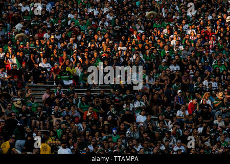 Pasadena, USA. 15 Juni, 2019. Über 65.000 Fans kamen aus Mexiko vs Kuba für den CONCACAF Gold Cup in den Rose Bowl zu sehen. Credit: Ben Nichols/Alamy leben Nachrichten Stockfoto