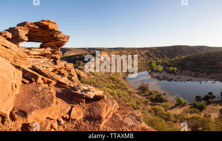 Natur für Fenster, Panorama, Kalbarri Nationalpark, Western Australia Stockfoto