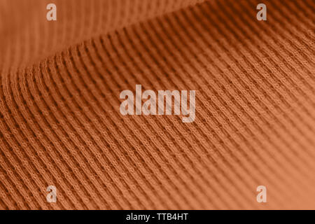 Hellbraune Farbe Textil Textur hautnah. Zusammenfassung Hintergrund Stockfoto