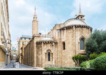 Al Omari Moschee, Central District, Beirut, Libanon Stockfoto