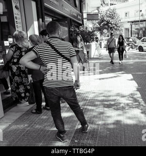 Die Menschen in der Schlange, Athen, Griechenland Stockfoto