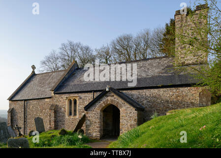 St. Peter, Trentishoe, Exmoor, Devon, UK Denkmalgeschützte Kirche aus dem 15. Jahrhundert Stockfoto