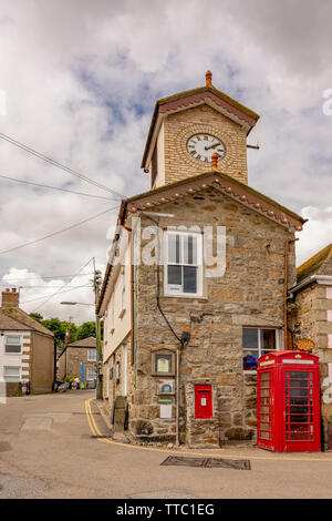 Mousehole Harbour Office - Fowey, Cornwall, UK. Stockfoto