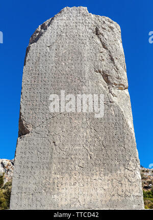 Antike Stadt Xanthos Obelisk Stockfoto