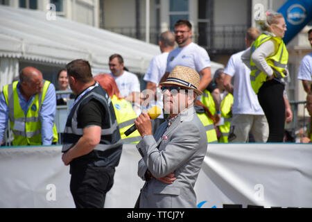 Bin Lkw-Racing am Meer: Aktion aus den Nationalen Meisterschaften 2019 verweigern, Weston Super-Mare, Somerset, Großbritannien Stockfoto