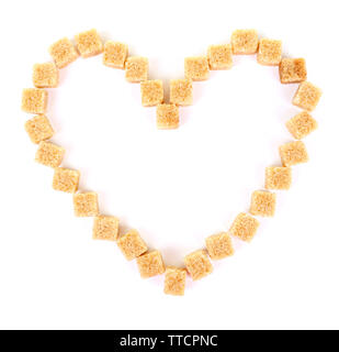Herzförmige Zwieback isoliert auf weißem Stockfoto