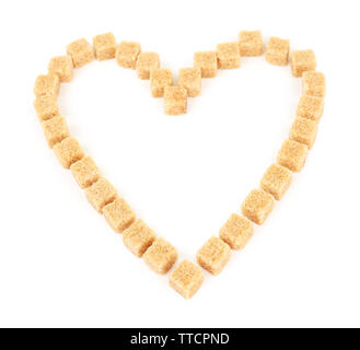 Herzförmige Zwieback isoliert auf weißem Stockfoto