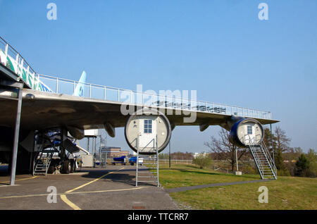 Die Jumbo, Boutique Hotel, das aus einem alten 747, der Flughafen Arlanda, Stockholm. Stockfoto