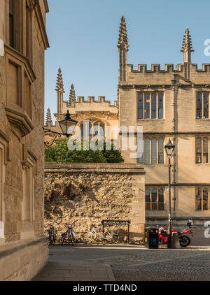 Brasenose Lane, Oxford Stockfoto