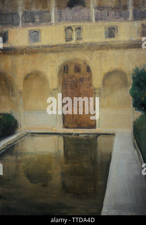 Joaquin Sorolla y Bastida (1863-1923). Spanischer Maler. Der Pool, Alhambra, Granada, 1917 (Patio de la Alberca, Alhambra, Granada, 1917). Öl auf Leinwand, 95,5 x 64,5 cm. Sorolla Museum. Madrid. Spanien. Stockfoto