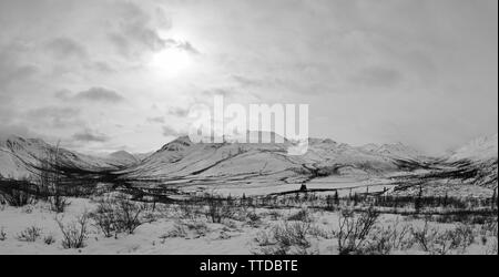 Tombstone Territorial finden Ende März, Yukon, Kanada Stockfoto