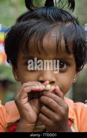 Portrait von Pilgern, Adam's Peak, Sri Lanka Stockfoto