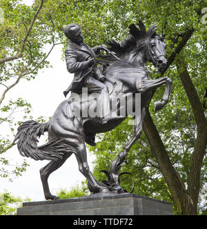 José Julián Martí Statue 59th St. & Center Drive im Central Park, NEW YORK CITY. José Martí, José Julián Martí y Pérez, (geboren am 28. Januar 1853, Havanna, Stockfoto