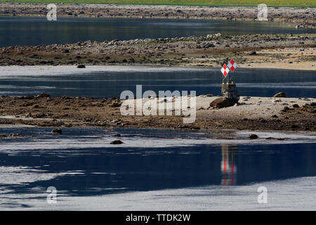 Holz Spieß Licht, Endicott Arm, Holkham Bay, Juneau, Alaska, USA Stockfoto