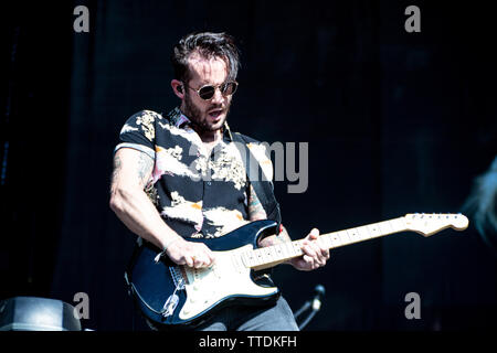 Florenz Italien 16. Juni 2019 Redakteure leben in Firenze Rocks - Ippodromo del Visarno Justin Lockey Gitarrist Performin firenze © Andrea Ripamonti / Alamy Stockfoto