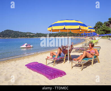 Koukoumaries Strand, Skiathos, Sporaden, Thessalien, Griechenland Stockfoto