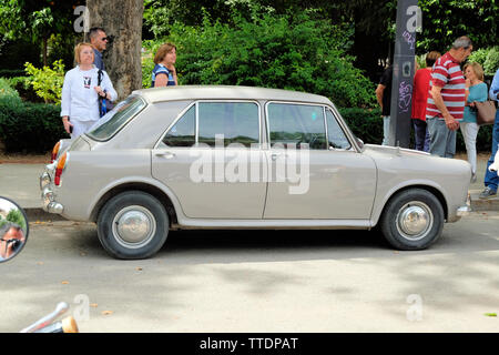 Die Morris 1100 Auto, zwischen 1962 - 1971 erbaut; Classic British Car von der British Motor Corporation; die 4-türige Limousine. Stockfoto