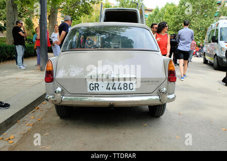 Die Morris 1100 Auto, zwischen 1962 - 1971 erbaut; Classic British Car von der British Motor Corporation; die 4-türige Limousine. Stockfoto