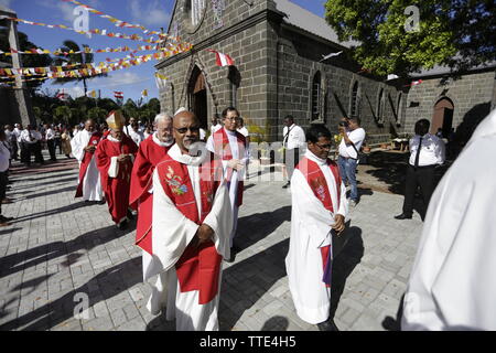 Centenaire de l'église Sacré Coeur de Rivière des Anguilles Stockfoto