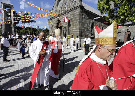 Centenaire de l'église Sacré Coeur de Rivière des Anguilles Stockfoto