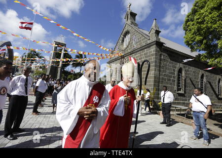 Centenaire de l'église Sacré Coeur de Rivière des Anguilles Stockfoto