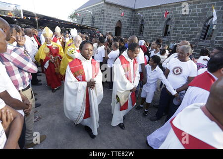 Centenaire de l'église Sacré Coeur de Rivière des Anguilles Stockfoto