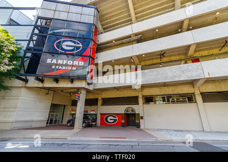 ATHENS, GA, USA - Mai 3: Sanford Stadium am 3. Mai 2019 an der Universität von Georgia in Athens, Georgia. Stockfoto