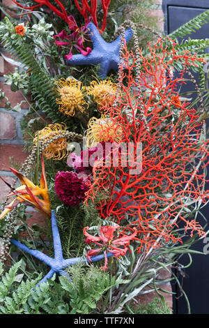 Unter dem Meer Blumenarrangement, Chelsea, London Stockfoto