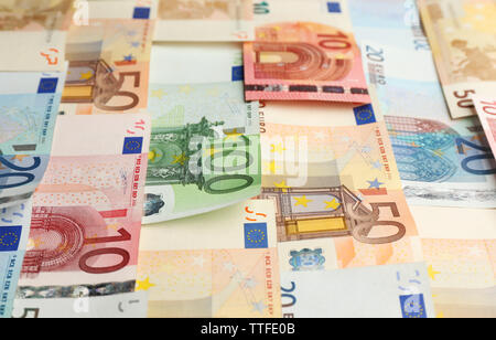 Hintergrund der Euro-Banknoten Stockfoto