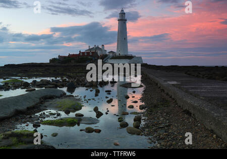 Saint Mary's Leuchtturm, Northumberland Stockfoto