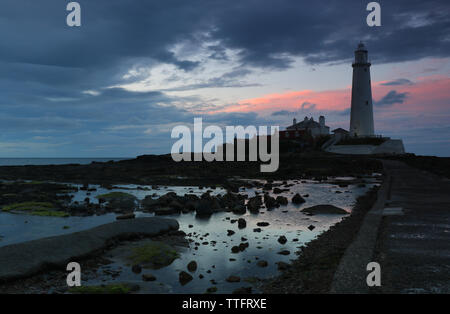 Saint Mary's Leuchtturm, Northumberland Stockfoto