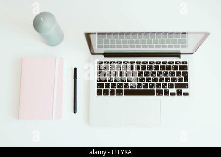 Desk Top Arbeitsbereich. Stockfoto