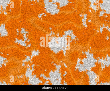 Orange Fell mit grauen zufällige Form Spots, nahtlose Muster Stockfoto