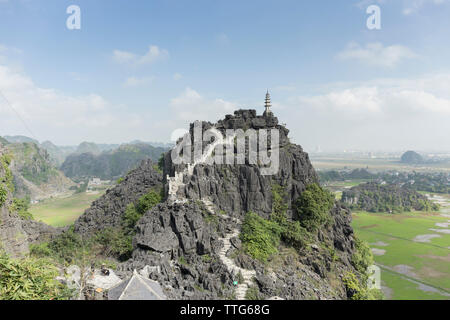 Top Pagode von Hang Mua Tempel Stockfoto