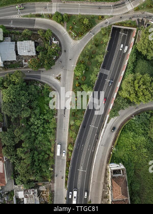 Luftaufnahme von Cross Roads Stockfoto