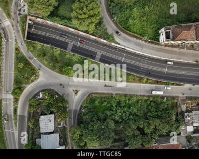 Luftaufnahme von Cross Roads Stockfoto