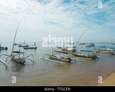 Luftaufnahme der Strand von Sanur, Bali, Indonesien Stockfoto