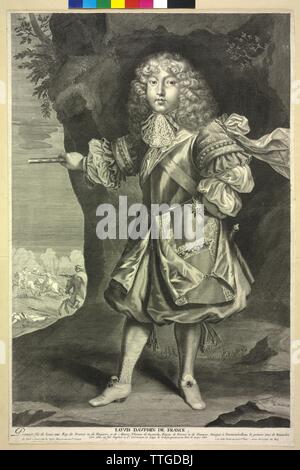 Ludwig, Fürst von Frankreich, 1661-1711, Dauphin de Viennois, Kupferstich von Michiel Mozyn, Additional-Rights - Clearance-Info - Not-Available Stockfoto