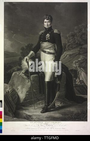 Colbert, Baron de Chêne, Auguste François Marie, Aquatinta von Jean Pierre Marie Jazet basierend auf einem Gemälde von François Gerard, Additional-Rights - Clearance-Info - Not-Available Stockfoto