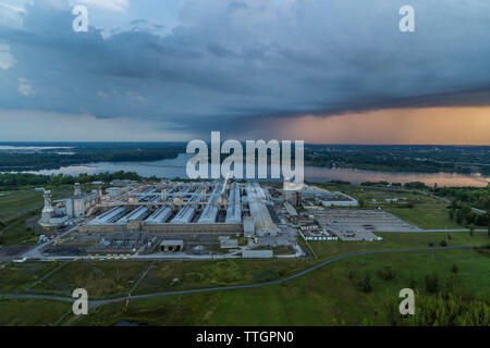 Alcoa Osten Superfund Aufstellungsort, eine ehemalige Aluminiumhütte, in der Nähe von Massena, NY Stockfoto