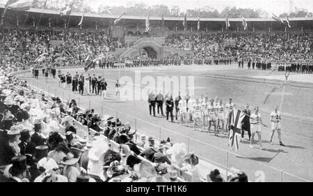 1912 Olympischen Eröffnungsfeier in Stockholm Stockfoto