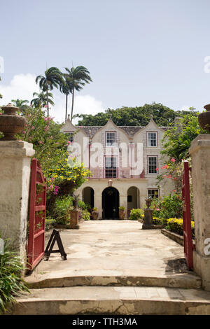 Historisches Haus in Barbados Stockfoto