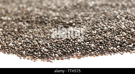 Chia-Samen auf weißem Hintergrund Stockfoto